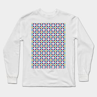 Pixel Blocks Pattern Long Sleeve T-Shirt